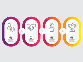 horizontal steps timeline infographic element vector