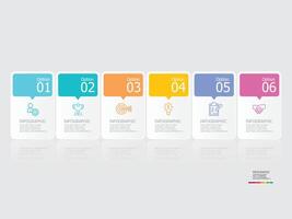 horizontal steps timeline infographic presentation element report background vector