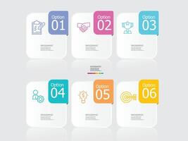 abstract box steps timeline infographic element report background vector