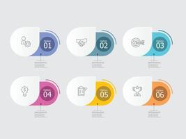 abstract steps timeline infographic presentation element report background vector