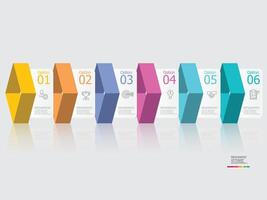 horizontal steps timeline infographic presentation element report background vector