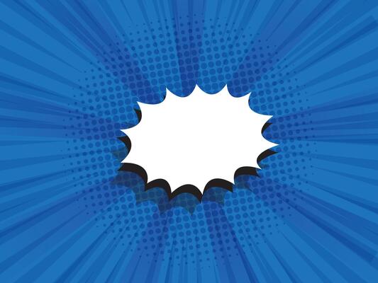 abstract comic book, pop art cartoon background with blank speech bubble