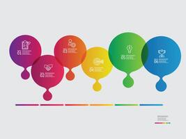 horizontal pasos cronograma infografía elemento reporte antecedentes vector