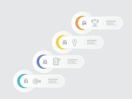 resumen pasos crecimiento infografía vector