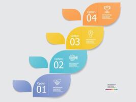 abstract steps timeline infographic element report background with business line icon 4 steps vector