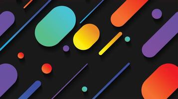 Abstract minimal geometric shape background with gradient vector