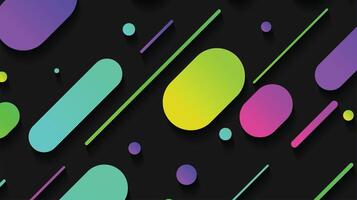 Abstract minimal geometric shape background with gradient vector