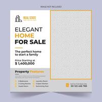 Modern Real estate social media posts design for sale, luxury real estate post template design, real state home social media post banner template, real estate social media cover banner vector