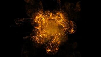 particle explosion burst Effect Abstract blast effect animation on black background video