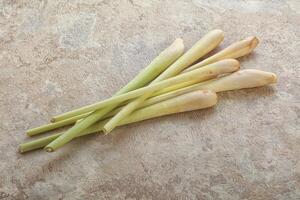 Raw lemongrass stem aroma for cooking photo