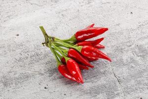 Spicy ripe red fresno pepper photo