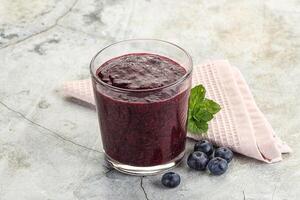 Fresh sweet natural blueberry smoothie photo