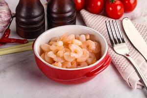 Cocktail prawns in the bowl photo