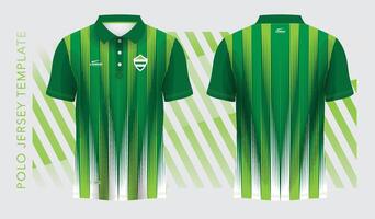 green background and pattern abstract polo jersey sport design vector