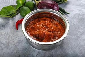 Indian cuisine - butter chicken with sauce photo