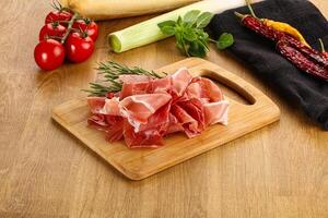 Spanish cuisine pork meat Jamon photo