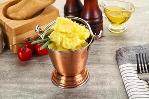 Mashed potato Puree with butter photo