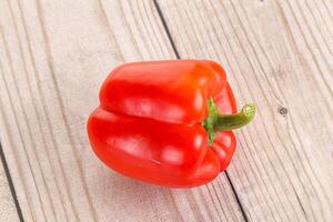 Ripe red Bulgarian bell pepper photo