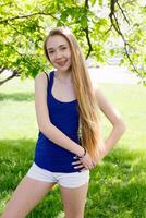 Healthy, beautiful smile, the child to the dentist.Portrait of a little girl with orthodontic appliance . photo