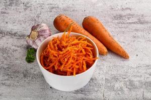 Korean carrot salad in the bowl photo