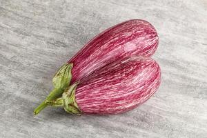 Ripe purple graffiti eggplant for cooking photo