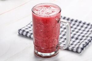Strawberry and banana cold smoothie photo