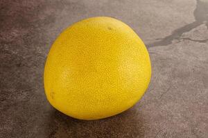 Fresh yellow sweet tropical Pomelo photo