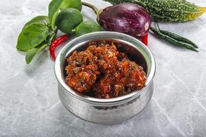 Chinese cuisine - Chicken manchurian gravy photo