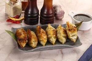 Fried Japanese stuffed dumplings - Gyoza photo