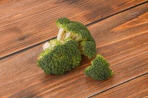 Raw ripe green broccoli cabbage photo