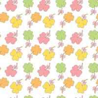 Groovy st patrick's day seamless pattern, cute retro cartoon doodle repeatable background vector