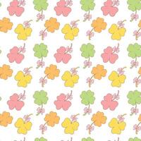 Groovy st patrick's day seamless pattern, cute retro cartoon doodle repeatable background vector