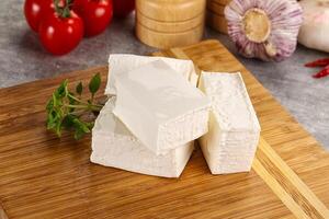 Greek traditional organic feta cheese photo