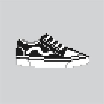 Pixel art illustration Skate Shoes. Pixelated Sneaker. Skate Sneaker Shoes. pixelated for the pixel art game and icon for website and video game. old school retro.