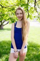 Healthy, beautiful smile, the child to the dentist.Portrait of a little girl with orthodontic appliance . photo