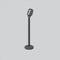 Pixel art illustration Concert Mic. Pixelated Standing Mic. Concert Standing Mic. pixelated for the pixel art game and icon for website and video game. old school retro. vector