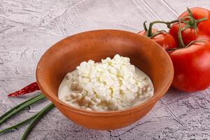 Cottage cheese Curd in the bowl photo