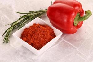 Red paprika powder aroma seasoning photo