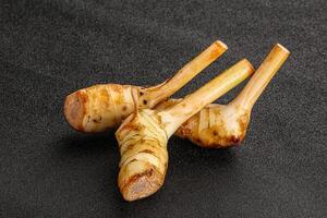 Raw galangal root seasonong aroma photo