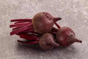 Young raw beetroot heap isolated photo