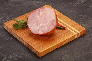 Ham cut in the board photo