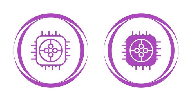 icono de vector de cpu