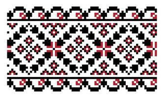 Ukrainian ornament in ethnic style. Embroidered shirt. Vector illustration.