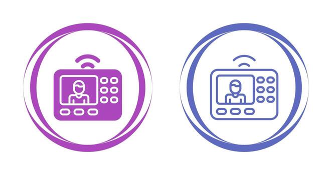 intercomunicador sistema vector icono