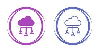 Cloud Collaboration Vector Icon