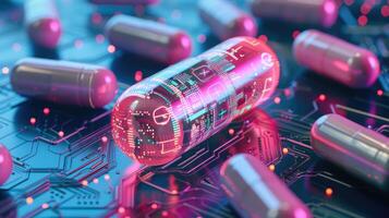 AI generated AI-Enhanced Smart Pill Revolutionizing Future Healthcare photo