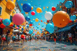 ai generado documentos papel picado que cae en el brillante azul cielo profesional fotografía antecedentes foto