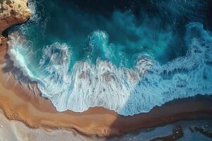 ai generado hermosa tropical turquesa Oceano playa profesional fotografía foto