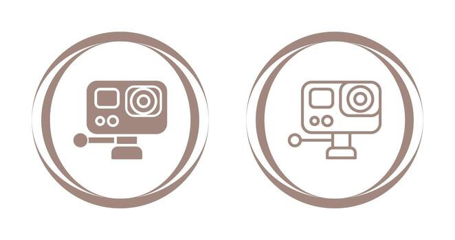 icono de vector de cámara de acción