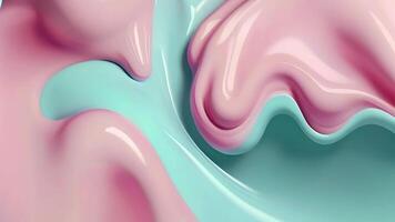 AI generated abstract background. pastel color of liquid waves smooth flow video